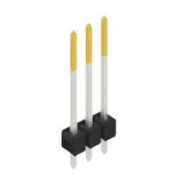 Pin header, 3 pole, pitch 2.54 mm, straight, black, SL 11 214 3 S