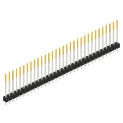 Pin header, 32 pole, pitch 2.54 mm, straight, black, SL 11 214 32 S