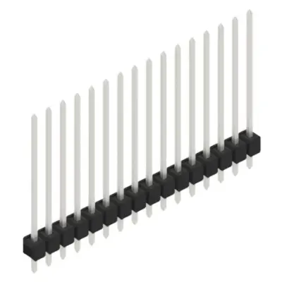 Pin header, 16 pole, pitch 2.54 mm, straight, black, SL 11 265 16 Z - 1