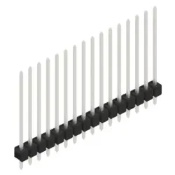 Pin header, 16 pole, pitch 2.54 mm, straight, black, SL 11 265 16 Z