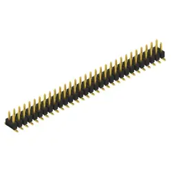 Pin header, 60 pole, pitch 2.54 mm, angled, black, SL 11 SMD 040 60 G