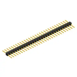Pin header, 30 pole, pitch 2.54 mm, straight, black, SL 12 SMD 058 30 G