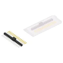 Pin header, 15 pole, pitch 2.54 mm, straight, black, SL 12 SMD 083 15 S B SM