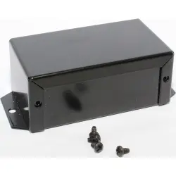 Aluminum enclosure, (L x W x H) 102 x 56 x 41 mm, black (RAL 9005), IP32, 1411FBGBK