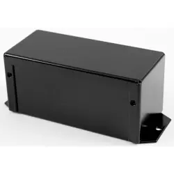 Aluminum enclosure, (L x W x H) 127 x 56 x 56 mm, black (RAL 9005), IP32, 1411FBKBK