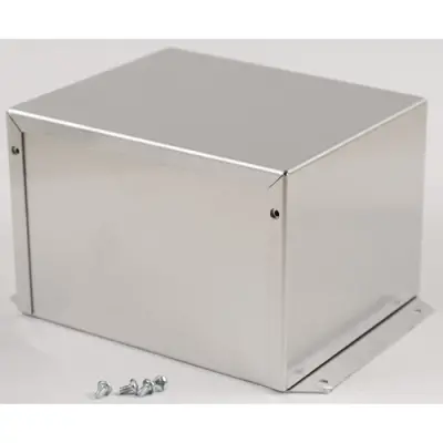 Aluminum enclosure, (L x W x H) 152 x 127 x 102 mm, natural, IP32, 1411FBPU - 1