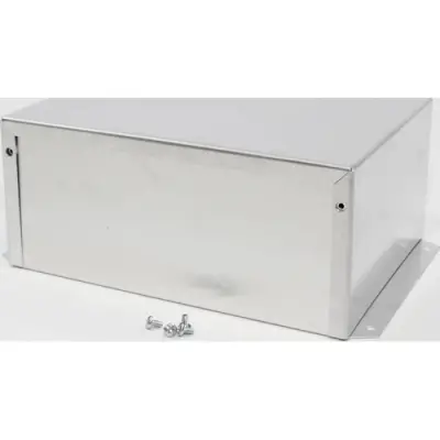 Aluminum enclosure, (L x W x H) 203 x 152 x 89 mm, natural, IP32, 1411FBRU - 1