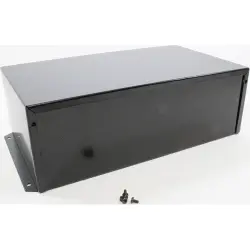 Aluminum enclosure, (L x W x H) 305 x 178 x 102 mm, black (RAL 9005), IP32, 1411FBXBK