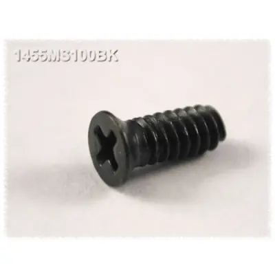 Screw, steel, (L) 9.65 mm, black, 1455MS100BK, package with 100 pieces - 1