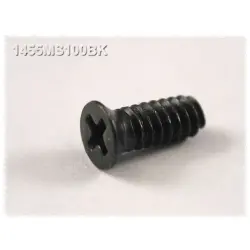 Screw, steel, (L) 9.65 mm, black, 1455MS100BK, package with 100 pieces