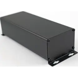 Aluminum enclosure, (L x W x H) 220 x 89 x 56 mm, black (RAL 9005), IP54, 1455ZT2201BK