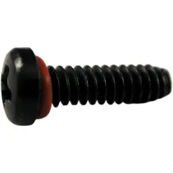Screw, steel, (L) 12 mm, black, 1457MS100