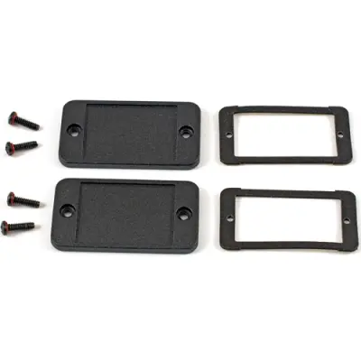 End plate, aluminum, (L x W) 62 x 33.93 mm, black, for series 1457, 1457CWP - 1