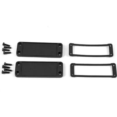 End plate, aluminum, (L x W) 62 x 33.93 mm, black, for series 1457, 1457JWP - 1