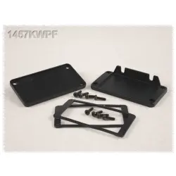End plate, aluminum, (L x W) 86.89 x 47 mm, black, for series 1457, 1457KWPF-10
