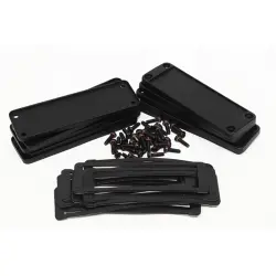 End plate, aluminum, (L x W) 86.89 x 47 mm, black, for enclosure, 1457LWP-10