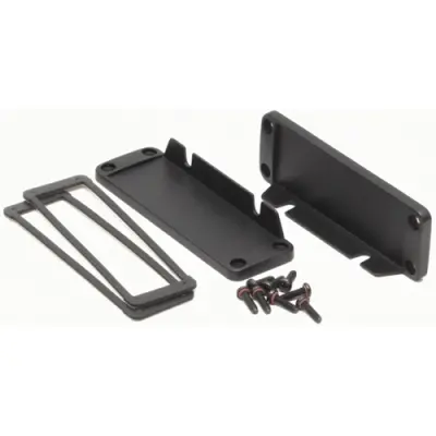 End plate, aluminum, black, for enclosure, 1457LWPF - 1