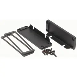 End plate, aluminum, black, for enclosure, 1457LWPF