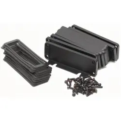 End plate, aluminum, black, for enclosure, 1457LWPF-10