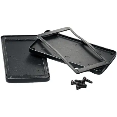 End plate, aluminum, (L x W) 108 x 58.61 mm, black, for series 1457, 1457NWP - 1