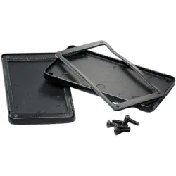 End plate, aluminum, (L x W) 108 x 58.61 mm, black, for series 1457, 1457NWP