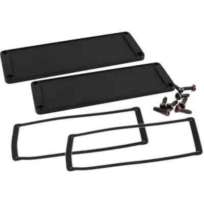 End plate, aluminum, (L x W) 108 x 58.61 mm, black, for series 1457, 1457TWP - 1