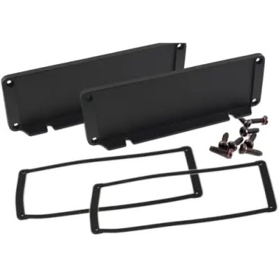 End plate, aluminum, (L x W) 108 x 58.61 mm, black, for series 1457, 1457TWPF - 1