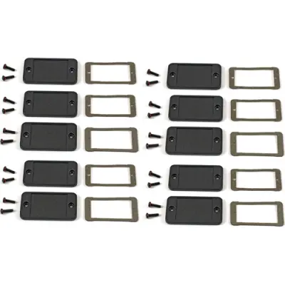 EMI/RFI end plate, aluminum, (L x W) 62 x 33.93 mm, black, for series 1457, 1457CEP-10 - 1