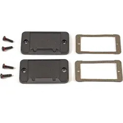EMI/RFI end plate, aluminum, (L x W) 62 x 33.93 mm, black, for series 1457, 1457CEPF