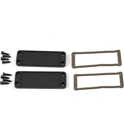 EMI/RFI end plate, aluminum, (L x W) 62 x 33.93 mm, black, for series 1457, 1457JEP