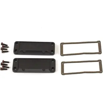 EMI/RFI end plate, aluminum, (L x W) 62 x 33.93 mm, black, for series 1457, 1457JEPF - 1