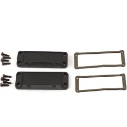 EMI/RFI end plate, aluminum, (L x W) 62 x 33.93 mm, black, for series 1457, 1457JEPF