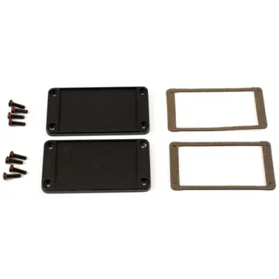 EMI/RFI end plate, aluminum, (L x W) 87 x 47.12 mm, black, for series 1457, 1457KEP - 1