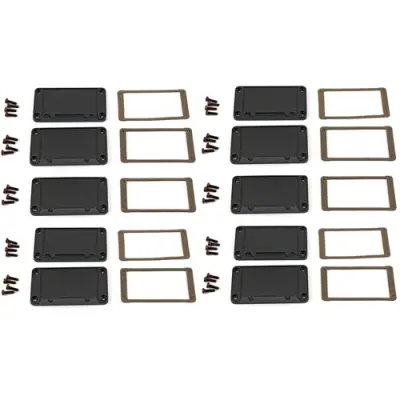 EMI/RFI end plate, aluminum, (L x W) 86.89 x 47 mm, black, for series 1457, 1457KEPF-10 - 1