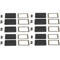 EMI/RFI end plate, aluminum, (L x W) 86.89 x 47 mm, black, for series 1457, 1457KEPF-10