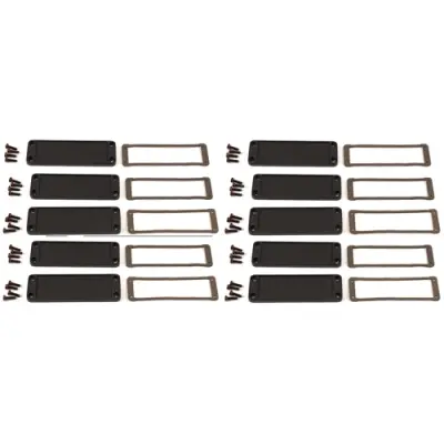 EMI/RFI end plate, aluminum, (L x W) 86.89 x 47 mm, black, for series 1457, 1457LEP-10 - 1