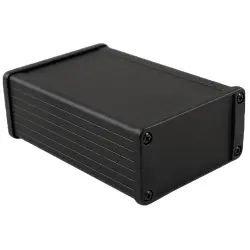 EMI/RFI end plate, aluminum, (L x W) 86.89 x 47 mm, black, for series 1457, 1457LEPF