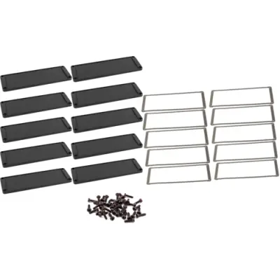 EMI/RFI end plate, aluminum, black, for series 1457, 1457TEP-10 - 1