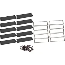 EMI/RFI end plate, aluminum, black, for series 1457, 1457TEP-10