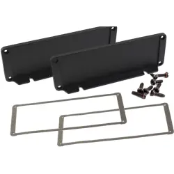 EMI/RFI end plate, aluminum, black, for series 1457, 1457TEPF