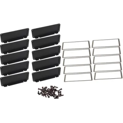 EMI/RFI end plate, aluminum, black, for series 1457, 1457TEPF-10 - 1