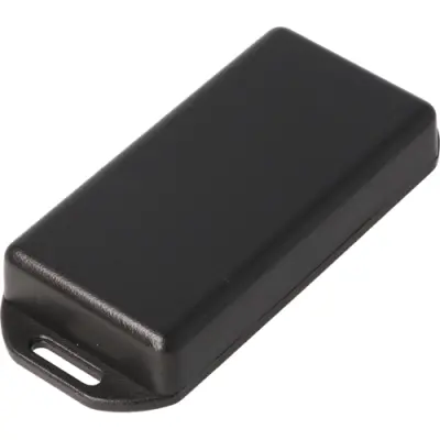 ABS miniature enclosure, (L x W x H) 80 x 40 x 15 mm, black (RAL 9005), IP54, 1551LFLBK - 1