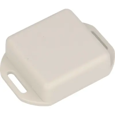 ABS miniature enclosure, (L x W x H) 40 x 40 x 15 mm, light gray (RAL 7035), IP54, 1551QFLGY - 1