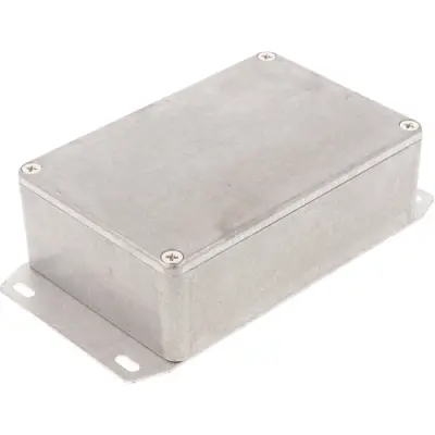 Aluminum die cast enclosure, (L x W x H) 116 x 77 x 38 mm, natural, IP54, 1590B3F - 1