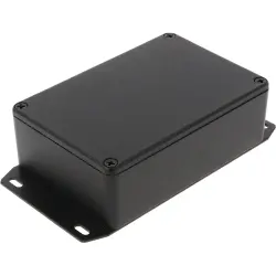 Aluminum die cast enclosure, (L x W x H) 116 x 77 x 38 mm, black (RAL 9005), IP54, 1590B3FBK
