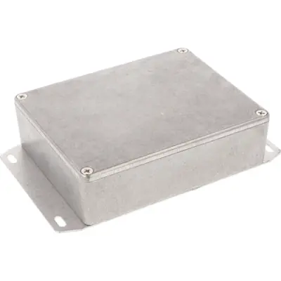 Aluminum die cast enclosure, (L x W x H) 118 x 93 x 34 mm, natural, IP54, 1590BBF - 1