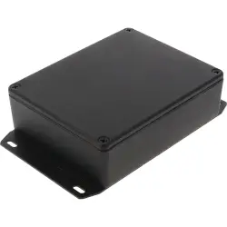 Aluminum die cast enclosure, (L x W x H) 119 x 94 x 34 mm, black (RAL 9005), IP54, 1590BBFBK