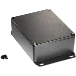 Aluminum die cast enclosure, (L x W x H) 119 x 94 x 42 mm, black (RAL 9005), IP54, 1590BBSFBK