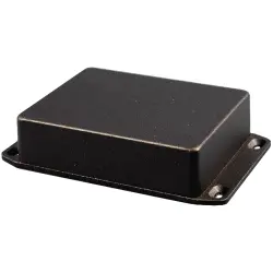 Aluminum die cast enclosure, (L x W x H) 112 x 60 x 42 mm, black (RAL 9005), IP54, 1590BSFBK