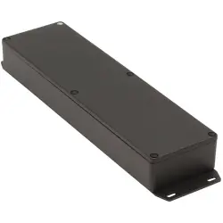 Aluminum die cast enclosure, (L x W x H) 254 x 70 x 35 mm, black (RAL 9005), IP54, 1590BX2FBK
